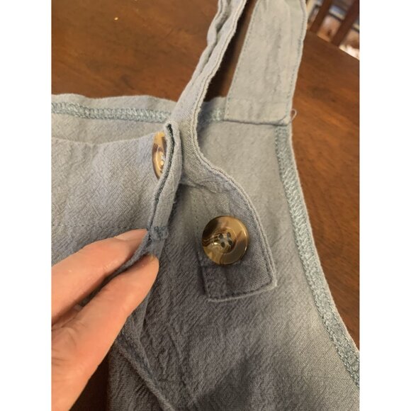 Womans Wide Leg Jumpsuit 100% Cotton Size XXL Sage - Picture 5 of 7